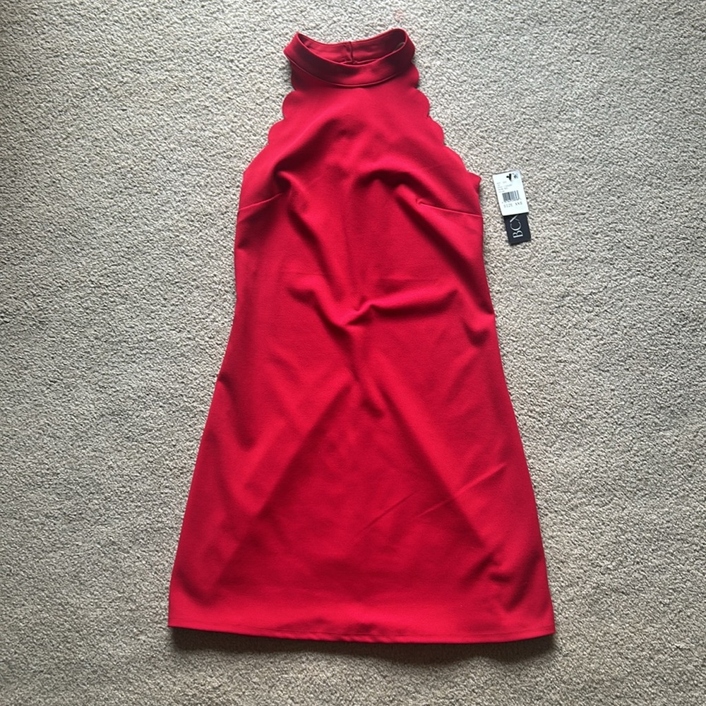BCX Red Scalloped Mini Dress XXS